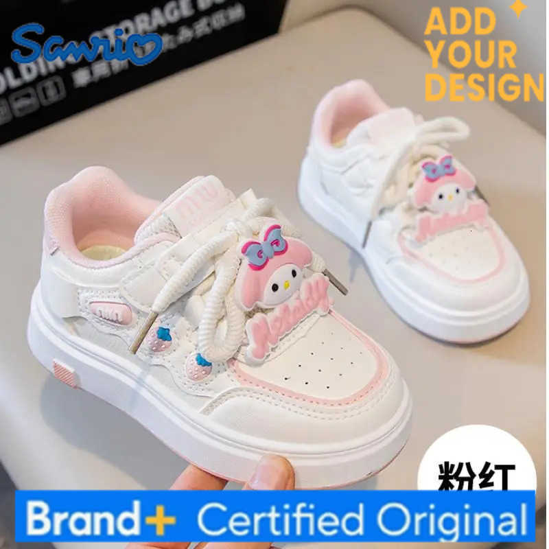 Sanrio My Melody Childrens Shoes Kawaii Cartoon New Anime Spring Autumn Casual Versatile Sports Soft Sole Princess White Shoes H251223