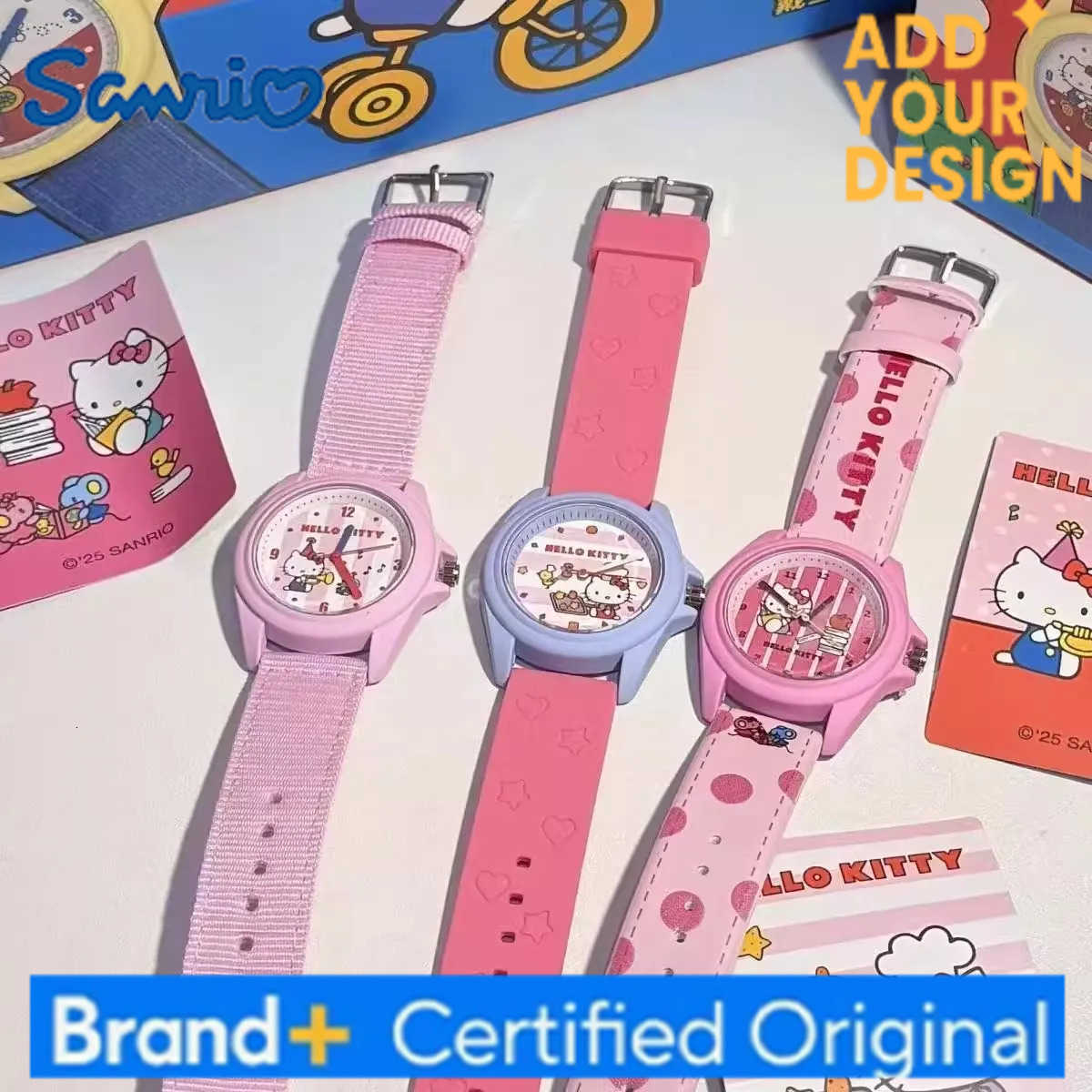 Sanrio New Genuine Hellokitty Childhood Fun Series Watch Blind Box Kt Cat Watch Mystery Box Hellokitty Anime Figure Decoration Gift Toy H251223