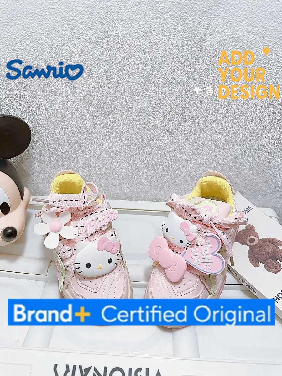 Sanrio Girls Pink Board 2025 Spring And Autumn New Cartoon Hello Kitty Girl Sports Soft Sole Student children kids women Casual shoes H251223