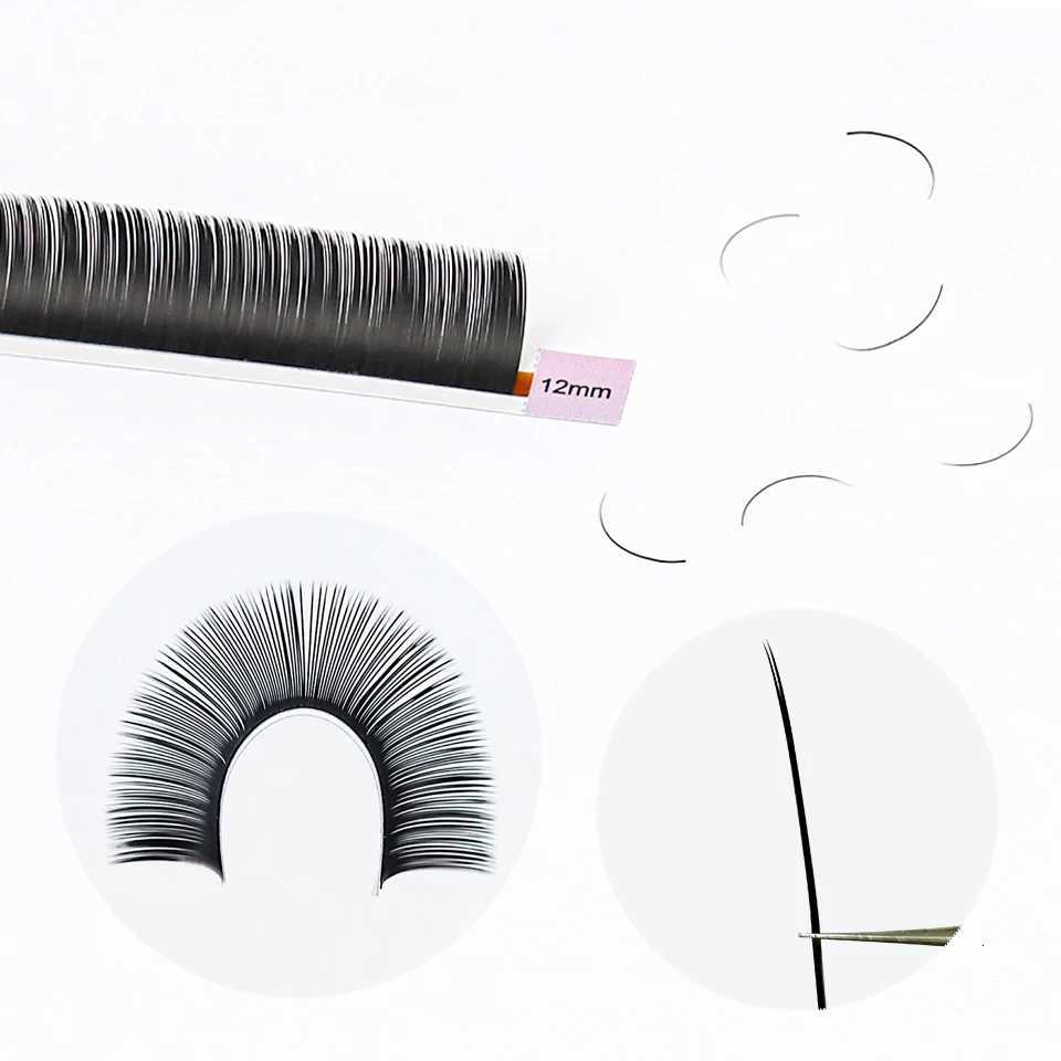 AGUUD B C CC D DD Curl 7mm Matte Flat Lashes Ellipse False Individual Mink Eyelash Split Tips 7mm Short Flat Eyelash ExtensionsT251223