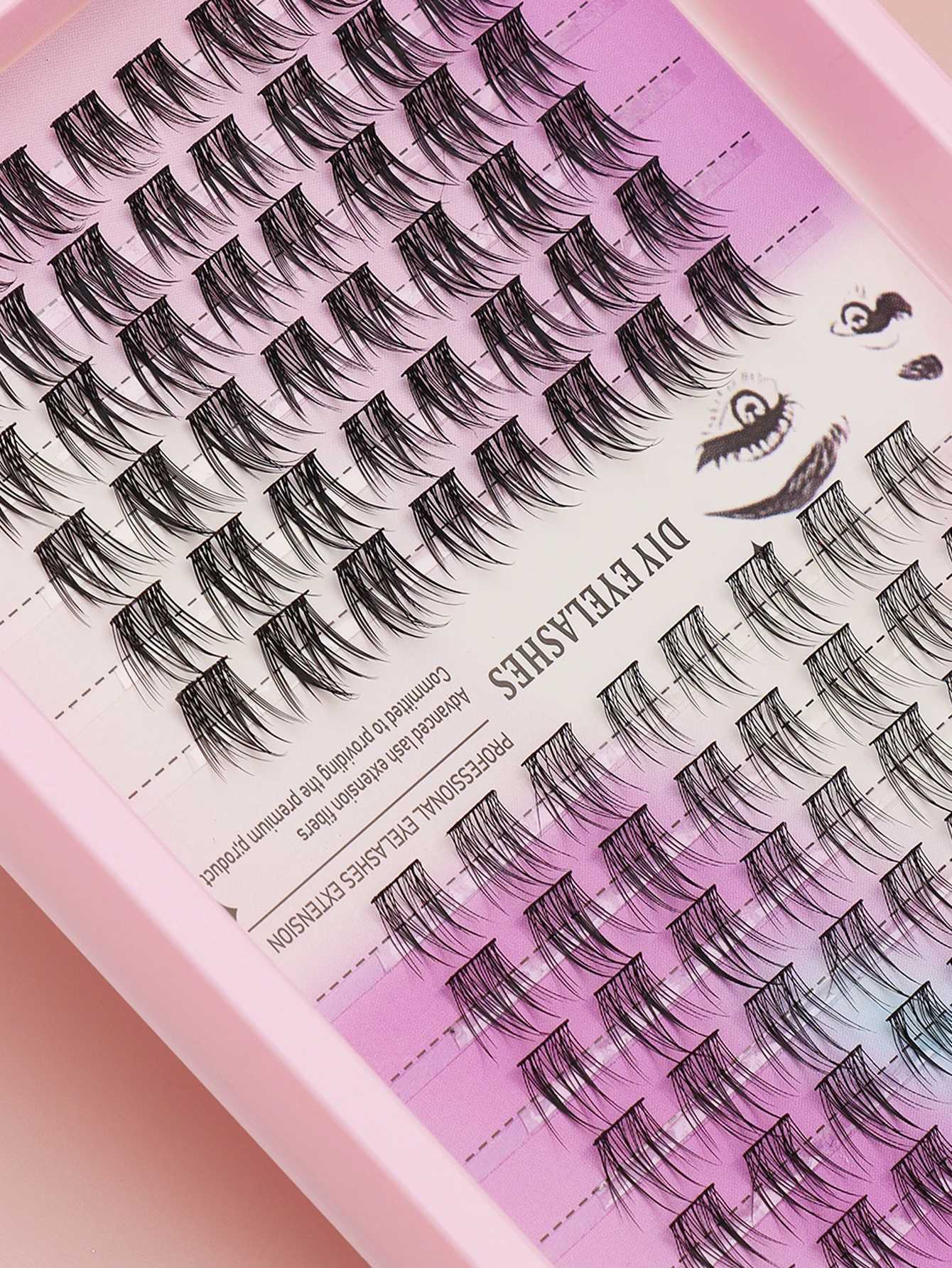 96 Cluster Mixed Natural Extension False Eyelash Party Travel Daily Work Meeting Natural False Eyelash Comfortable WearT251223