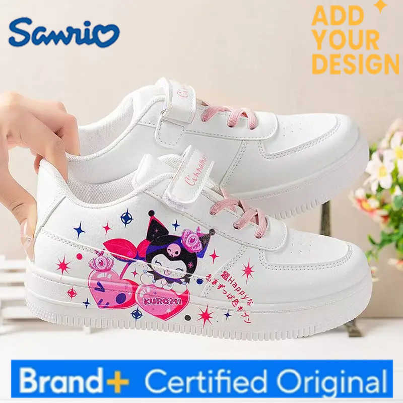 Sanrio Cinnamoroll Girls Sneakers Flat Kawaii Kuromi Casual Shoes Spring and Autumn Student Running Shoes Kids Board Shoes Gift H251223