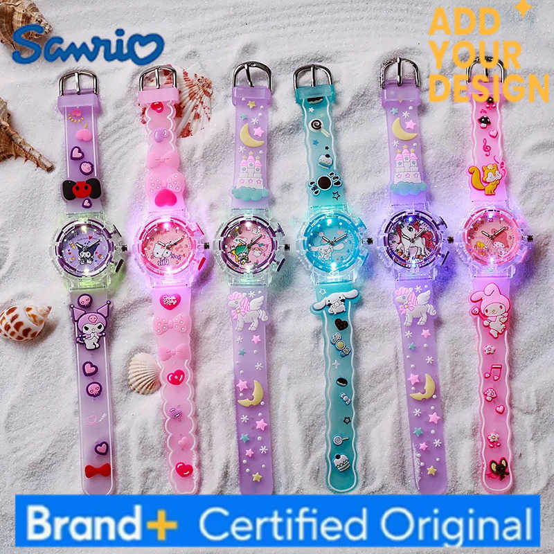Sanrio Kawaii 3D Pattern Watch Kuromi Luminous Watch Cinnamoroll Melody Childrens Wrist Watch Hello Kitty Boy Girls Watch Gifts H251223