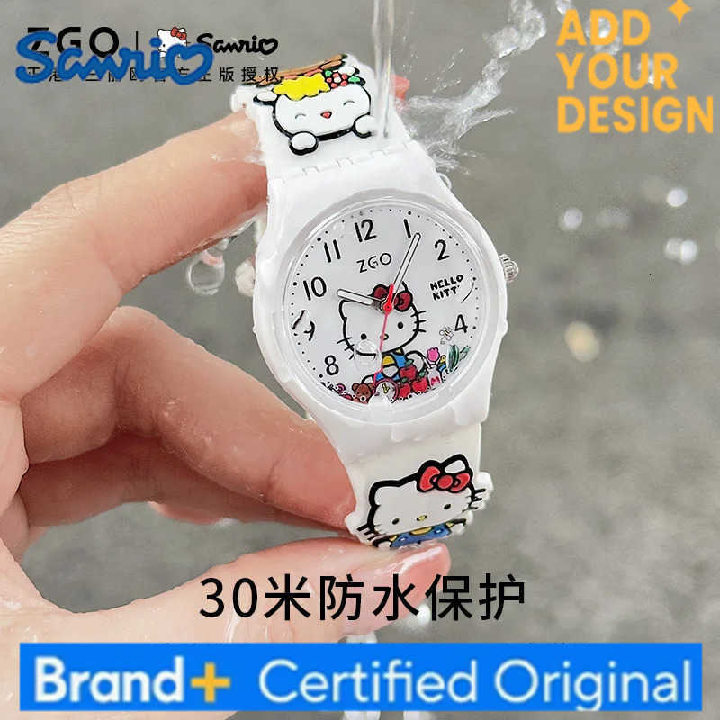 Sanrio X Hello Kitty Kids Watches Start School Must-Have Cute Waterproof Watch Girl Student Quartz Wristwatch Gift 320 H2512231