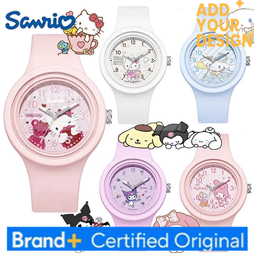 Sanrio Cinnamoroll Watch Kuromi Hello Kitty Silicone Strap Quartz Casual Cartoon Melody WristWatch Girls Children Birthday Gifts H251223