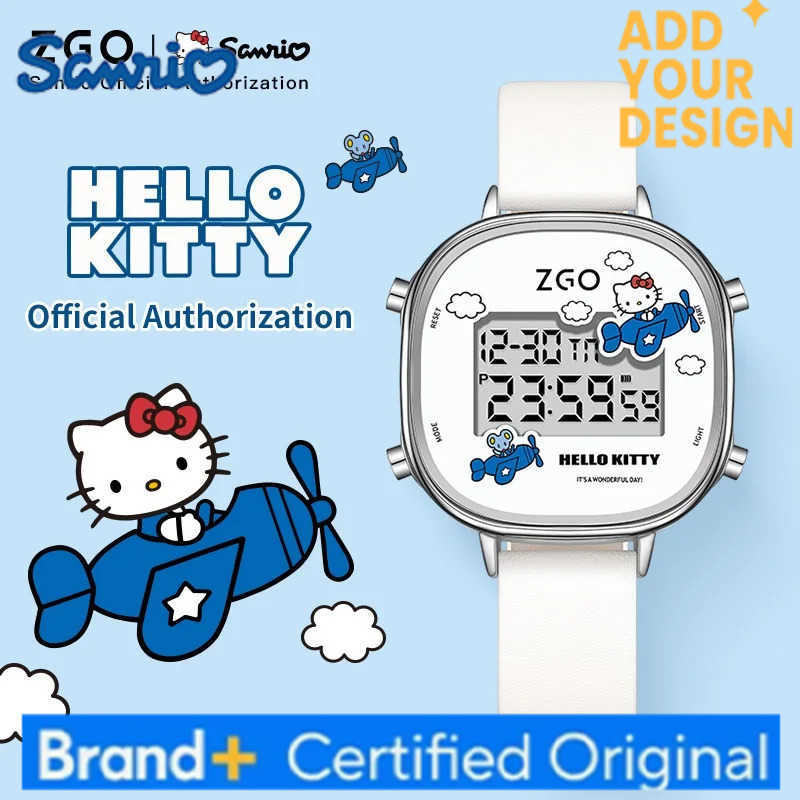 Sanrio X Hello Kitty Kids Watches Digital Watch Waterproof LED Childrens Watch Student Luminous Electronic Watch Gift 830 H251223