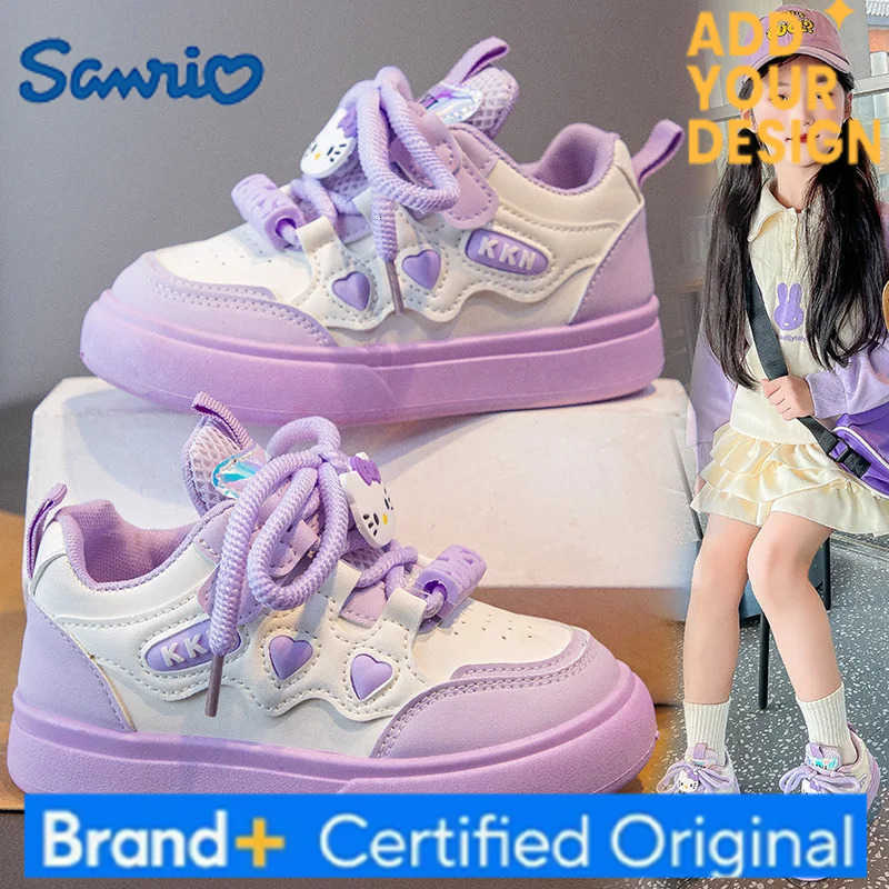 Sanrio New 2025 Spring Autumn Girls Fashion Sneakers Princess Style Lightweight Casual Shoes for Little Girls H251223