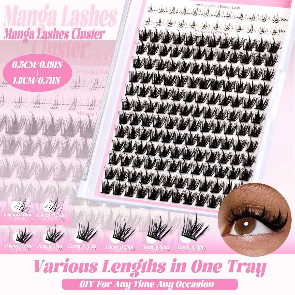 Lashes Clusters Kit Natural Look with Bottom Eyelash Wispy Individual Lash Mix Length with BondSeal Makeup ToolsT251223