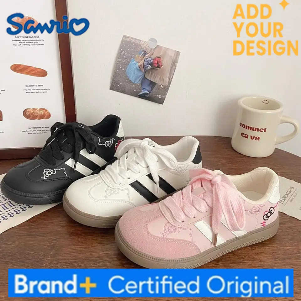 Sanrio 2025 Anime Girls Leisure Shoes Hello Kitty Cute Kawaii Cartoon Embroidery Sports Shoes Cute Thick Soled Shoes Student Shoes H251223