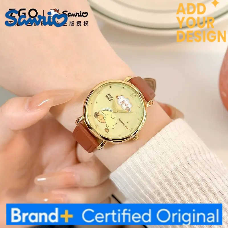 Sanrio Cartoon Anime Series Pudding Dog Peripheral Watch Simple Waterproof Pointer Fashion Quartz Movement Watch H251223