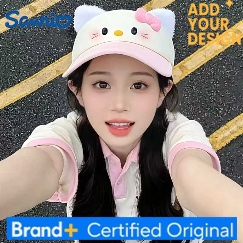 Sanrio Kawaii Hello Kitty Sun Hat Tennis Cap Anime Golf Caps Cute Cartoon Empty Top Baseball Caps Y2k Women Sport Hats Girl Gift H251223 - view 5