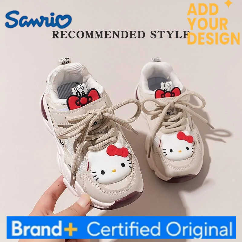 Sanrio Hello Kitty Animation Peripheral Kawaii Childrens Sneakers Mesh Breathable Cute Hello Kitty Cartoon Girl Dad Shoes Gift H251223