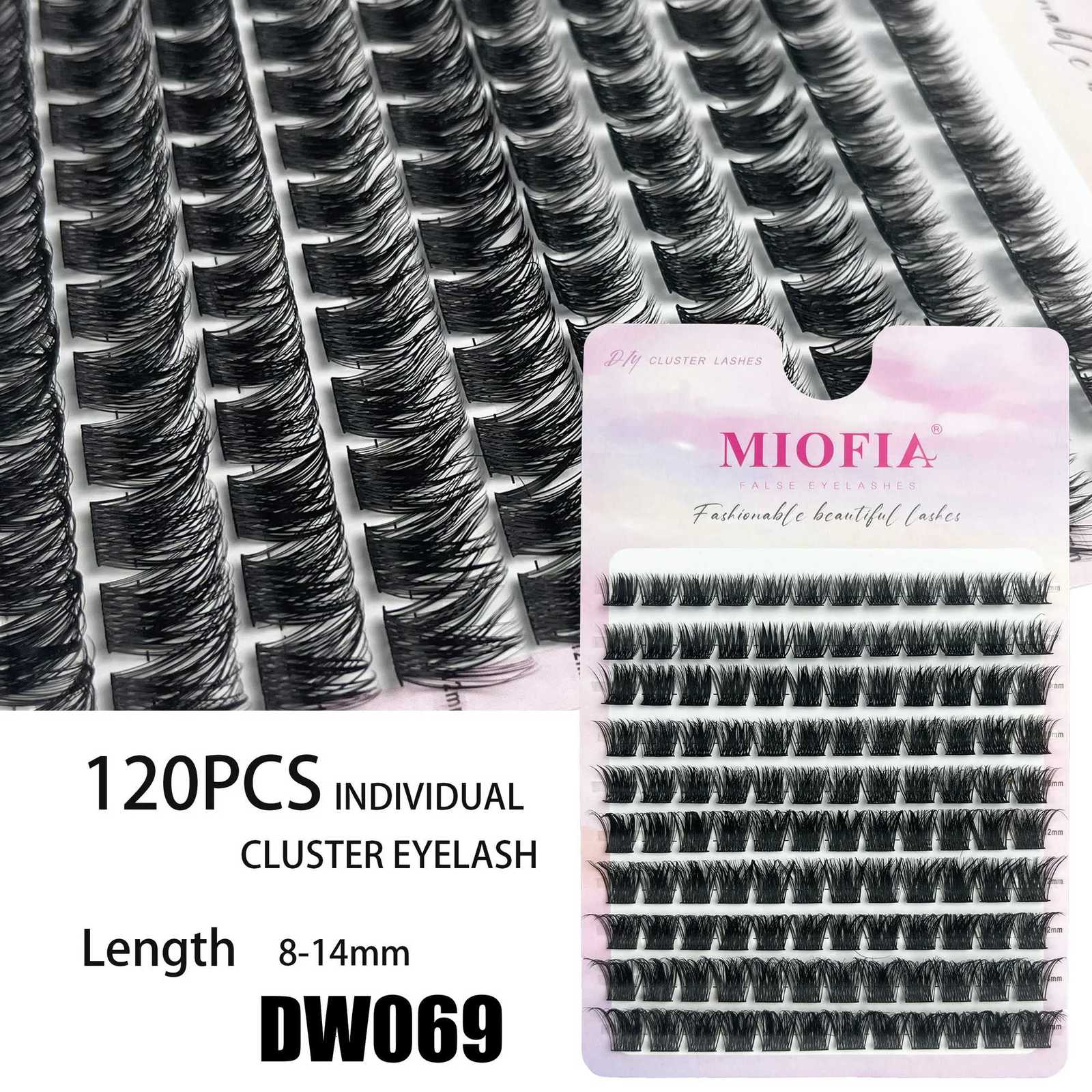 120 Cluster Individual Lashes D Curl 8-14mm Mixed Tray Natural Eyelash Extension 3D Faux Mink Eyelashes bunches Makeup ToolsT251223