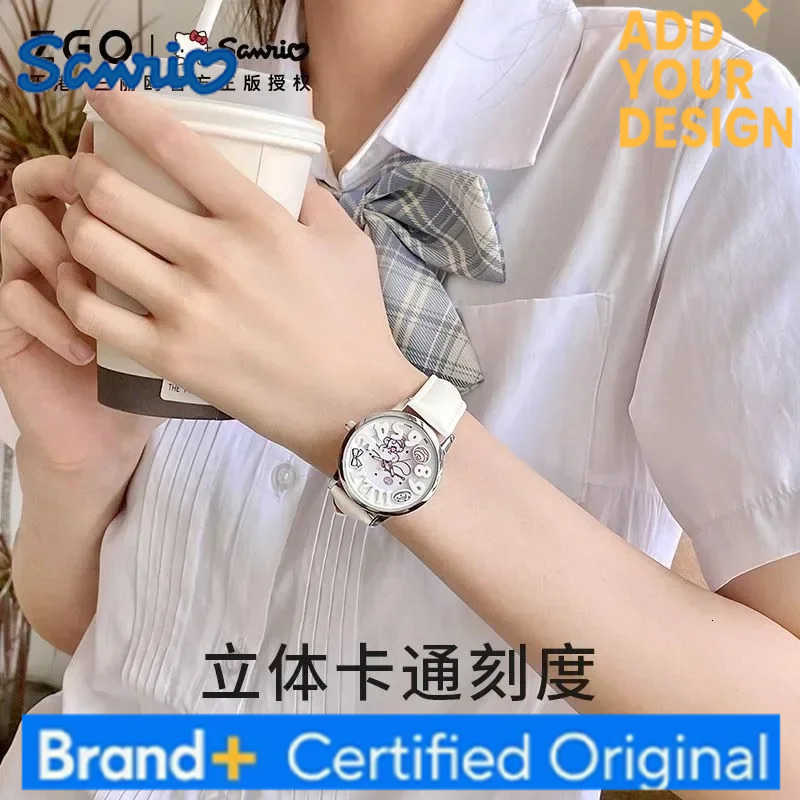 Sanrio Hello Kitty Luminous Watch Girls Melody Cinnamoroll Quartz Watches Childrens Birthday Gifts H251223