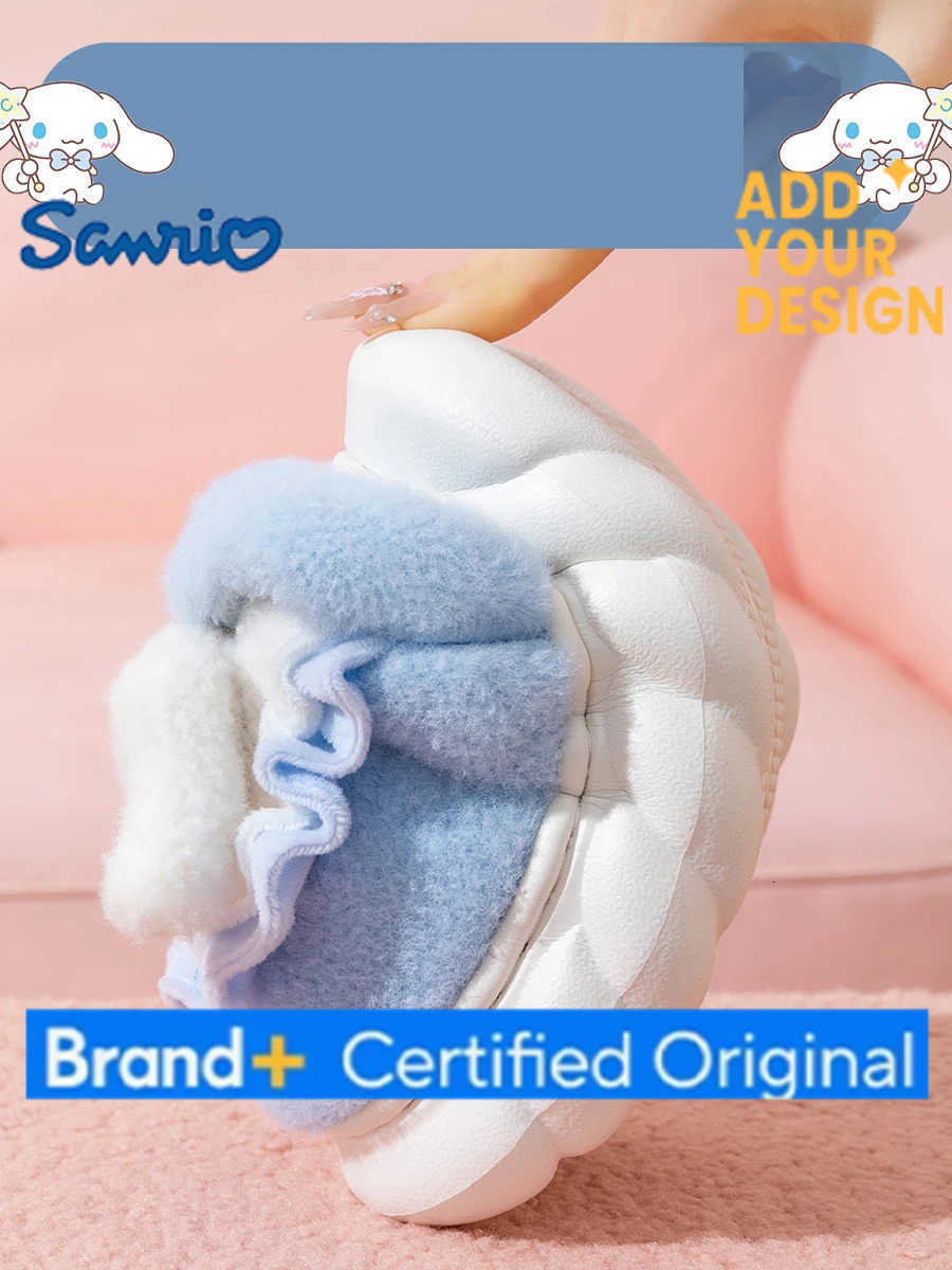 Sanrio New Winter Collection Adorable Ladies Slippers Homewear Style Cartoon-Printed Cotton Slippers Non-Slip Indoor Footwear H251223