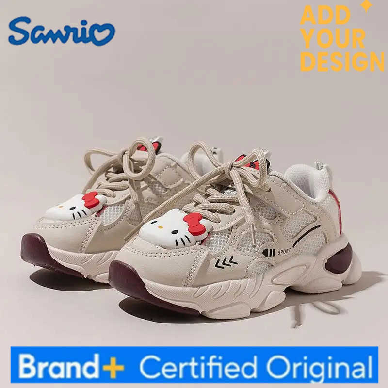Sanrio Hello Kitty Student Sneakers Girl Spring Autumn Mesh Kawaii Cartoon Fashion Versatile New Casual Children Skate Shoes Hot H251223