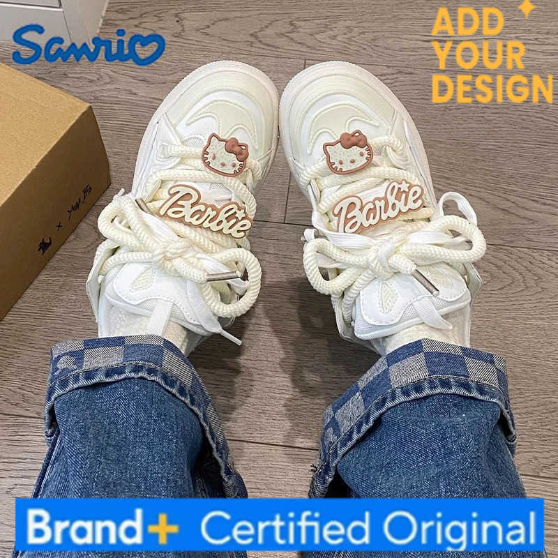 Sanrio Kawaii Hello Kitty Women Sports Shoes Anime Cartoon Cute Fashion Exquisite Ins Style Versatile Students Casual Sneakers H251223