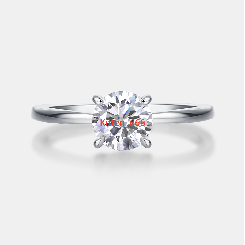 1 CT Superb 925 Sterling Silver Wedding Ring Round Brilliant Cut VVS Moissanite Promse Engagement Ring