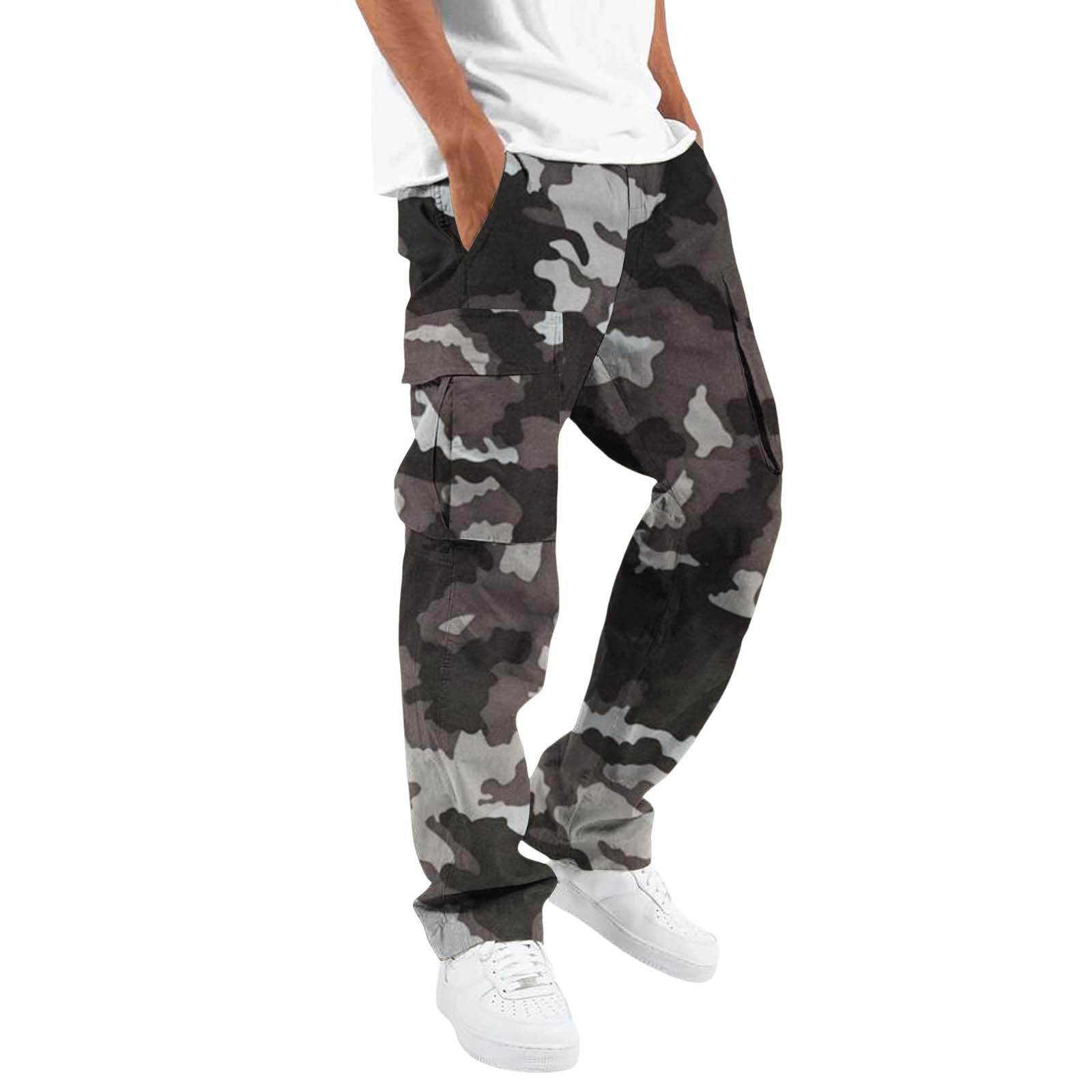 multi-pocket sweatpants Loose cargo pants Men's Outdoor Sports Jogging casual Pants Elastic quick-drying camouflage men trousers