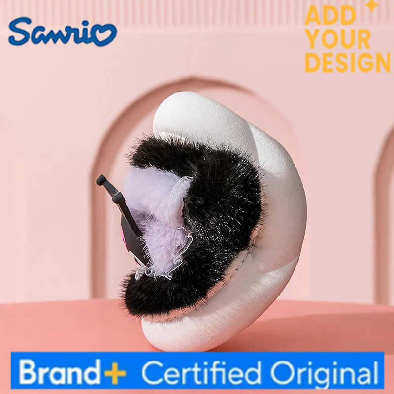 Sanrio Genuine childrens cotton slippers warm cotton shoes with fleece cartoon non-slip cotton slippers for girls H251223