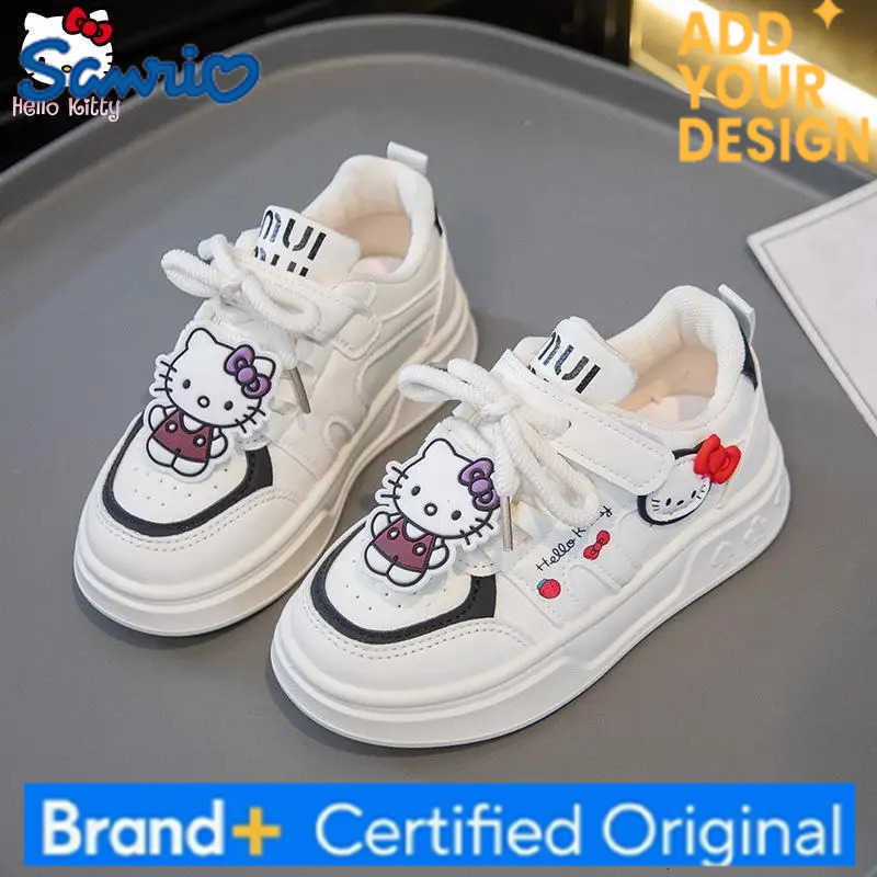 Sanrio Anime Hello Kitty Girls Sports Shoes Kawaii Soft Sole Childrens Shoes Cartoon Fashion Comfort Casual Running Shoes Gift H251223