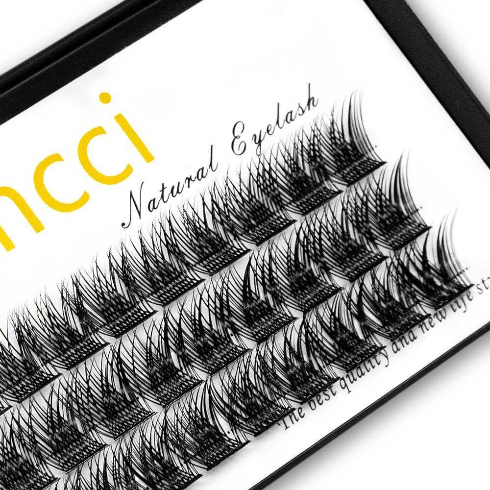 Kimcci 36 Bundles Mink Eyelash Extension Segmented False Bundles Eyelashes Natural 3D Russian Volume Faux Eyelashes IndividualT251223