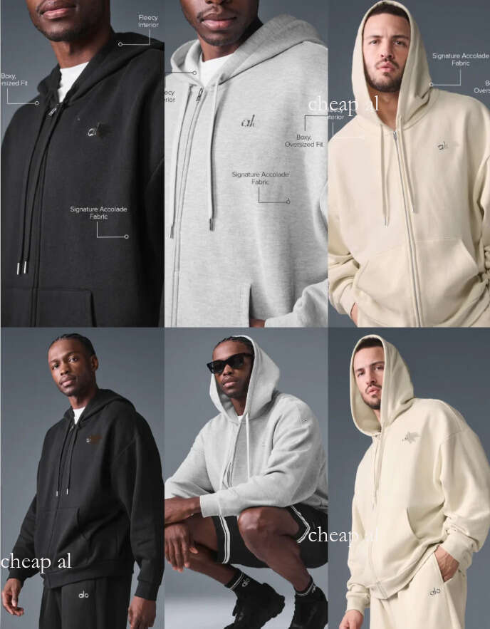 Women alonessitys Men Sets Designer Quarter Zip Sweatshirt Sweatpants Pullover Hoodie alonessitys Jacket Pullover Yoga 1/4 Full Zip Crew jacket Pants Clothes zq