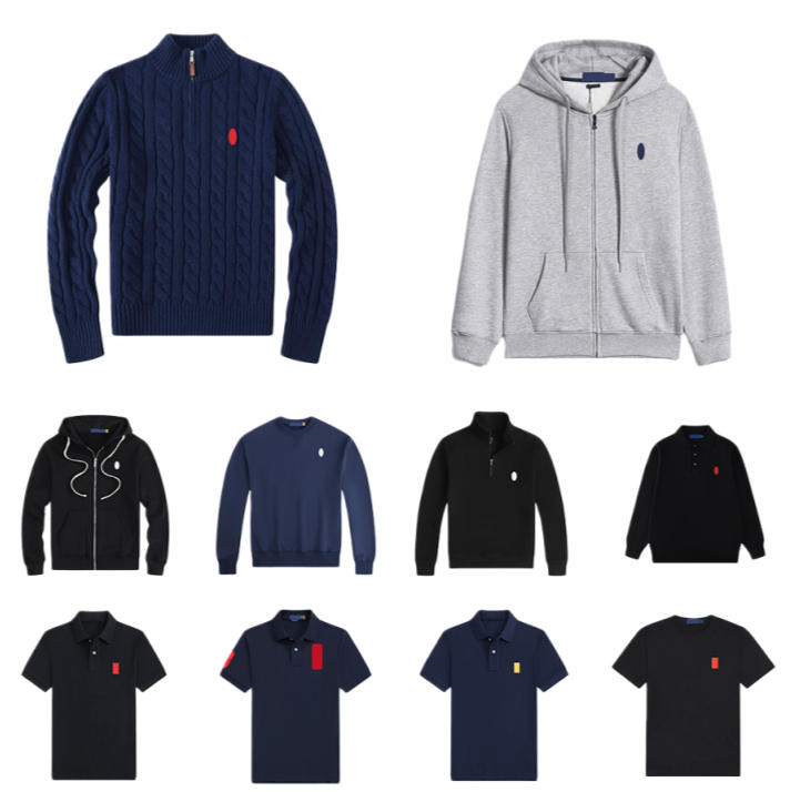 polo sweater men quarter zip designer knit sweaters mens pullover half zipper luxury casual small horser jumper autumn hoodie sweater women hoodie asian size S-XXL