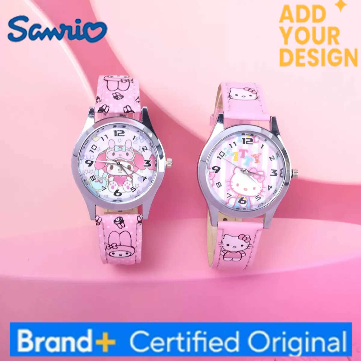 Sanrio Children Watches Kuromi Hello Kitty Silicone Strap Quartz Cartoon Melody WristWatch Girls Children Birthday Gifts H2512231
