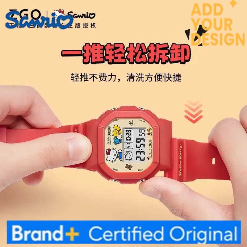 Sanrio ZGOxSeries Hellokitty Watch Red Student Womens Electronic Watches Gifts Kids H251223