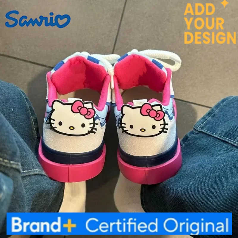 Sanrio Disney Hello Kitty cute cartoon white shoes womens niche canvas shoes new comfortable and fashionable sneakers holiday gift H251223