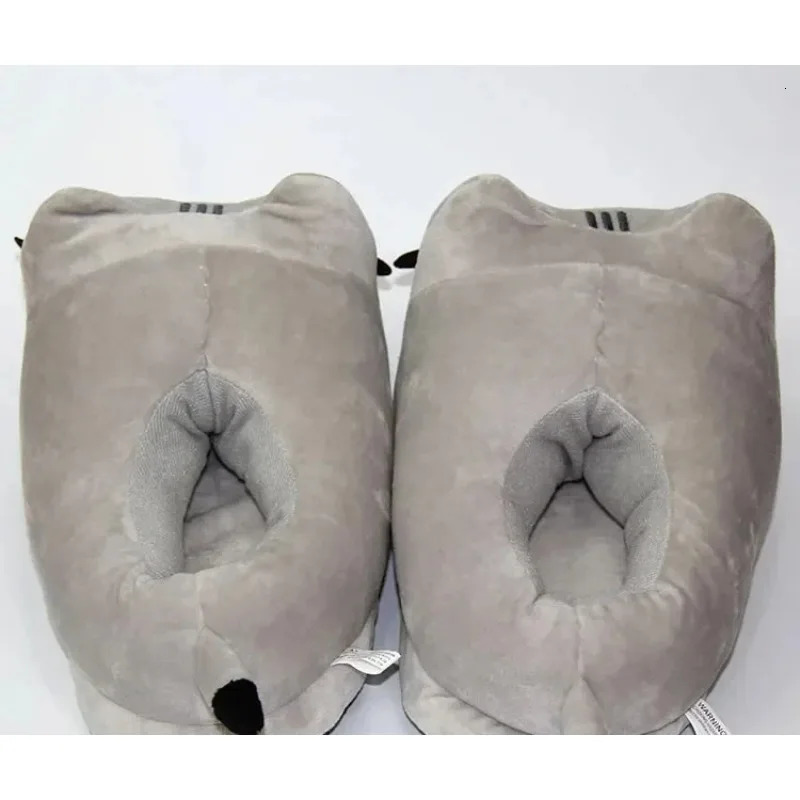 Cartoon Full Covered Cat Slippers Warm Winter Slides Soft Plush Doll Indoor Cute Anime Bedroom Shoes For Man Woman Home Use251218ww