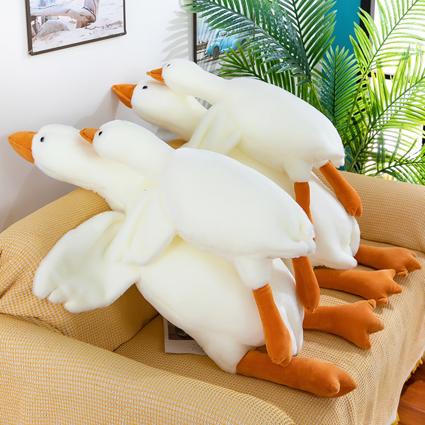 White goose throw pillow doll plush toy figurine Y260128