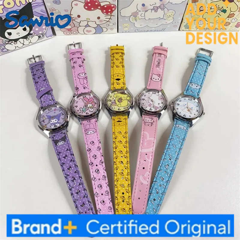 Sanrio Anime Watch Kuromi Melody Cinnamoroll Hello Kitty Quartz Watch Holiday Birthday Children Pointer Watch Birthday Gifts H251223