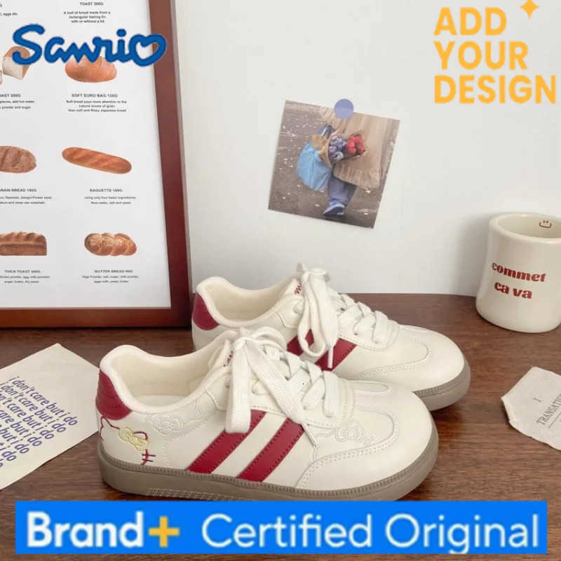 Sanrio Spring Autumn Womens Retro German Training Shoes Cute Cat Embroidery Casual Campus Lightweight Sneakers Girls Fashion Shoes H251223