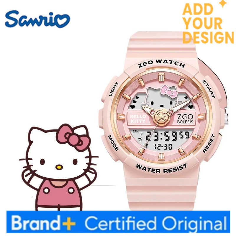 Sanrio HelloKitty cartoon character watch waterproof kawaii high-looking student and child cute watch holiday gift new wholesale H251223