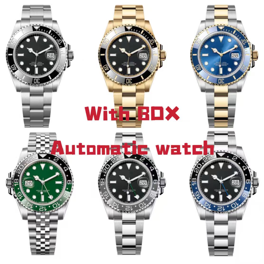 Mens watch designer watches men automatic movement high quality Wristwatches 40MM stainless steel ceramic bezel reloj orologio with box