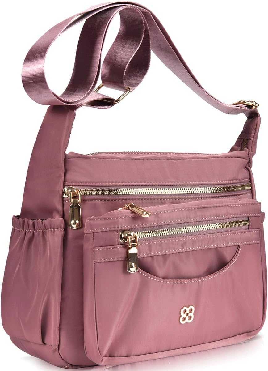 or Women Nylon Waterproof Shoulder Purse Crossbody Bag Lightweight Travel Bag with Multiple Pockets M251223