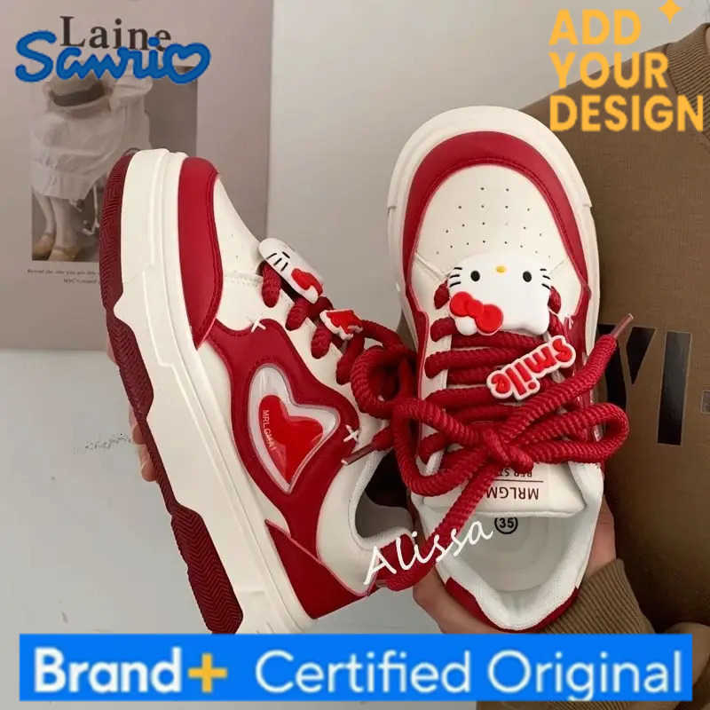Sanrio Kawaii Hello Kitty Sports Shoes Anime Cartoon Sweet Fashion Exquisite Ins Style Versatile High-looking Popular Sneakers H251223