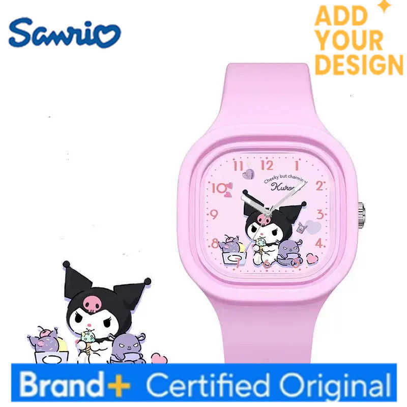 Sanrio Kawaii Hello Kitty Children Watch My Melody Cinnamoroll Student Cartoon Versatile Silicone Watch Childrens Toys Festival Gift H251223