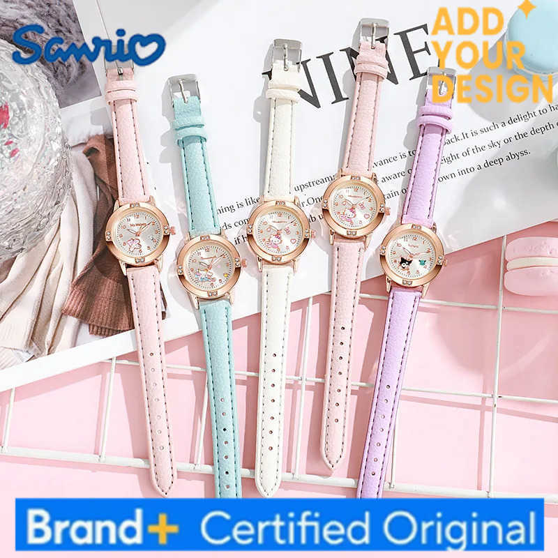 Sanrio Hello Kitty Childrens Belt Watch Anime Character Student Exam Watch Womens Quartz Outdoor Sports Watch Birthday Gift H251223