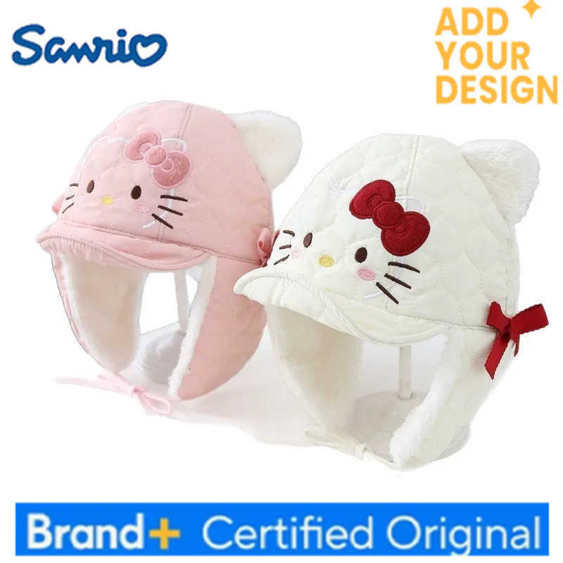 Sanrio Baby Plush Hat Hello Kitty Kawaii Princess Children Antumn Winter Thicken Windproof Warm Ear Protection Christmas Gift H251223 - view 5