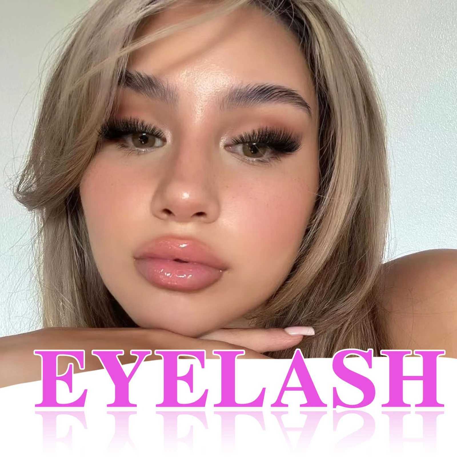 Fluffy thick Lashes Individual clusters 200D Cosplay Faux mink lash extenstions manga false eyelashes 14-20mm natural eyelashT251223