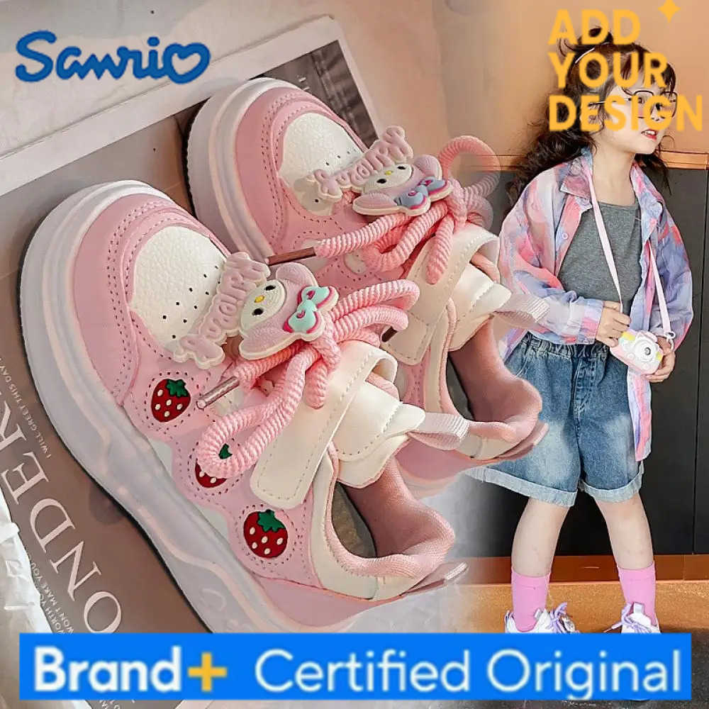 Sanrio Sanrios Kawaii My Melody Girls Sports Sneakers Cartoon Kids Tennis Leisure Shoes Cute Doll Running Shoes Non Slip Breathable H251223
