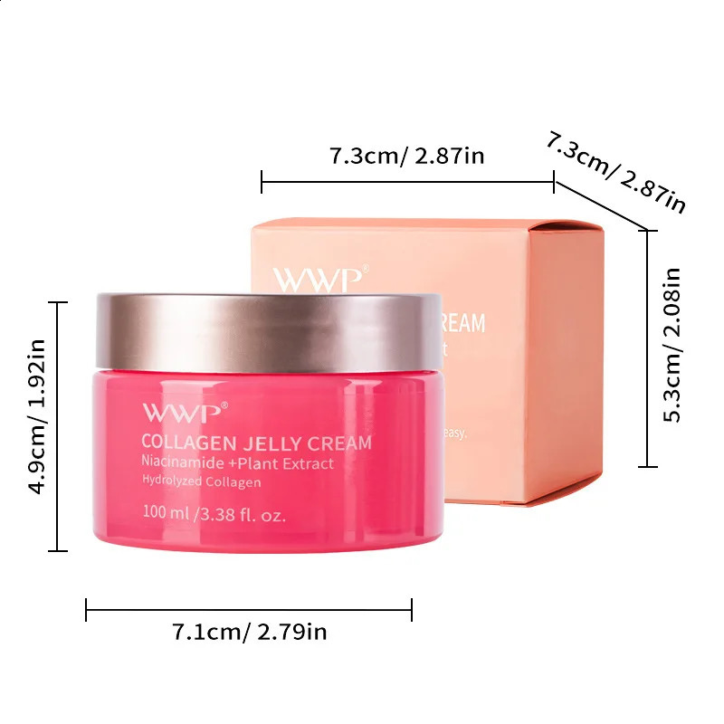 Collagen Jelly Cream with Niacinamide Moisturizing Tender Skin Care Shrinks Pores Brightens Face Korean with Spoon 100g 251216