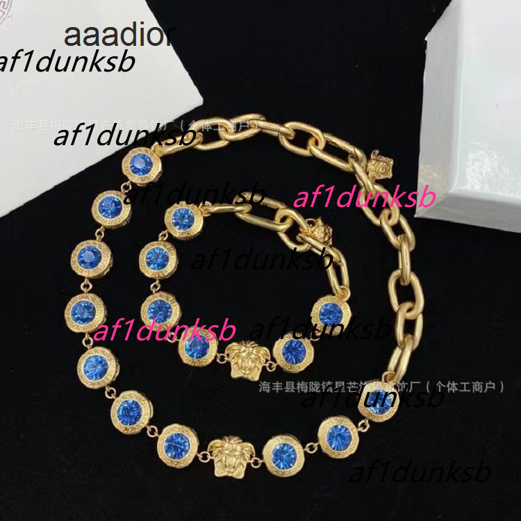 2026 new Designer Men's and Women's Luxury 18K Gold Medusa Bracelet and Necklace Set Wedding and Party Style European and American style Versacely versace2 S95H
