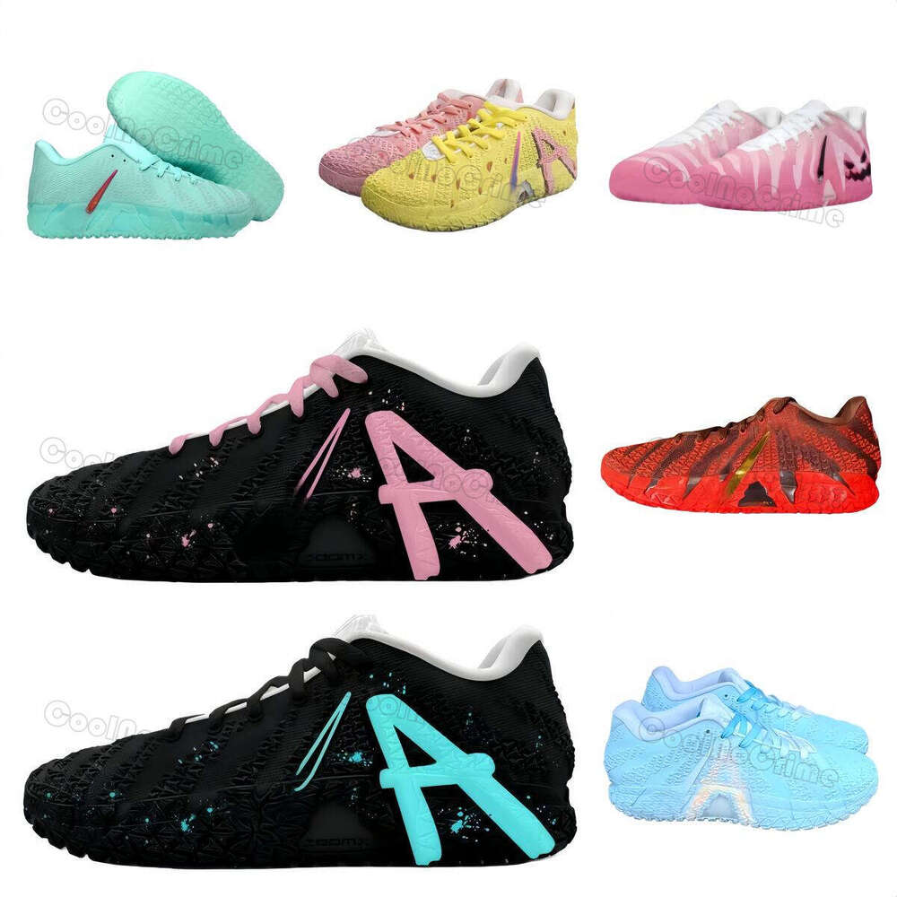 Grade school Morant ja 3 Light Show SpongeBob White kids Basketball Shoes for sale Ja 3 Volume NY Black Channels 12 Hustle Flow boys men woman Sneakers top quality 36-46