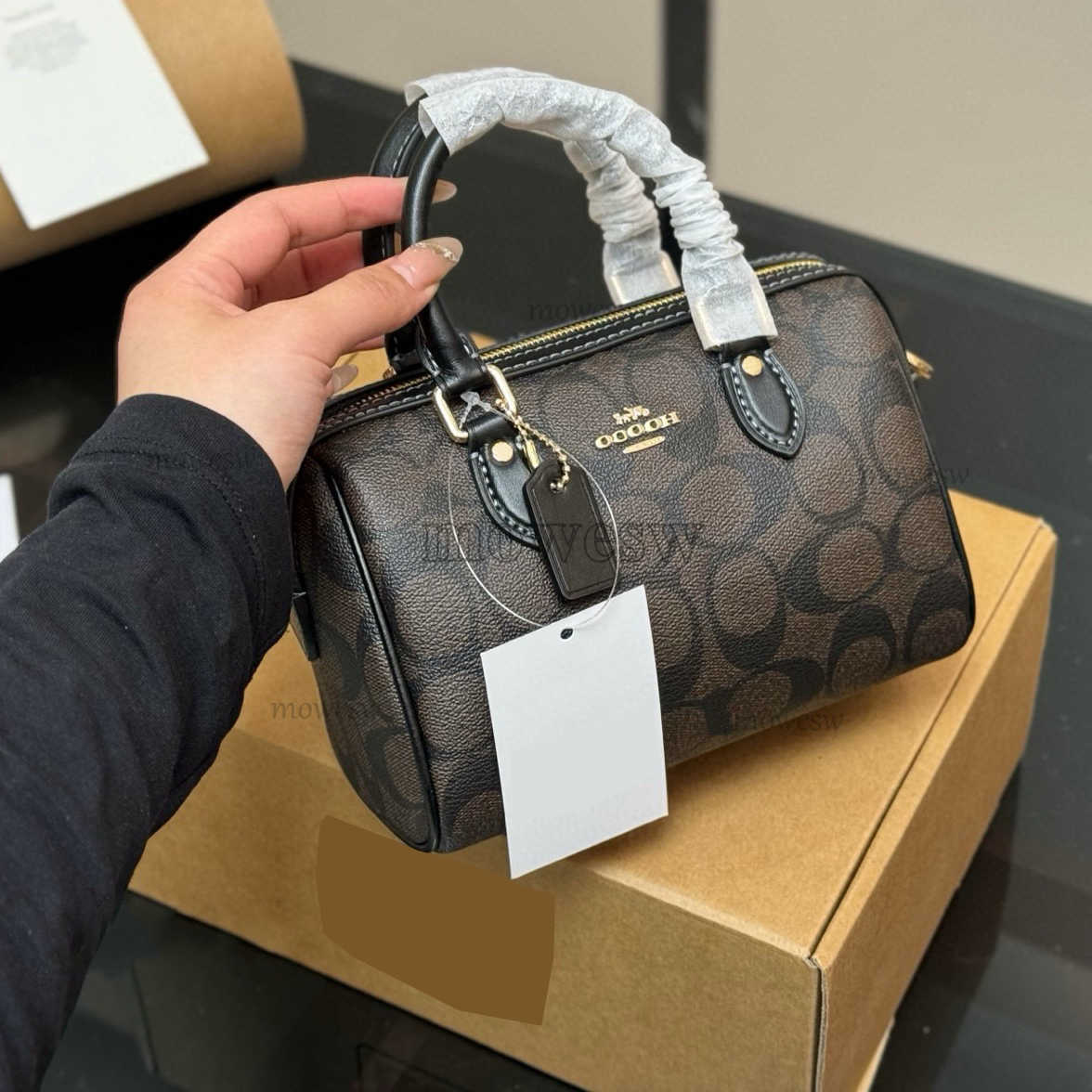 Shoulder Bags Designer Bag rowan 18cm 25cm Classic Shoulder Bags Floral Zipper Classic Leather teri Shoulder Crossbody Handbags mini Bag and big boston bags