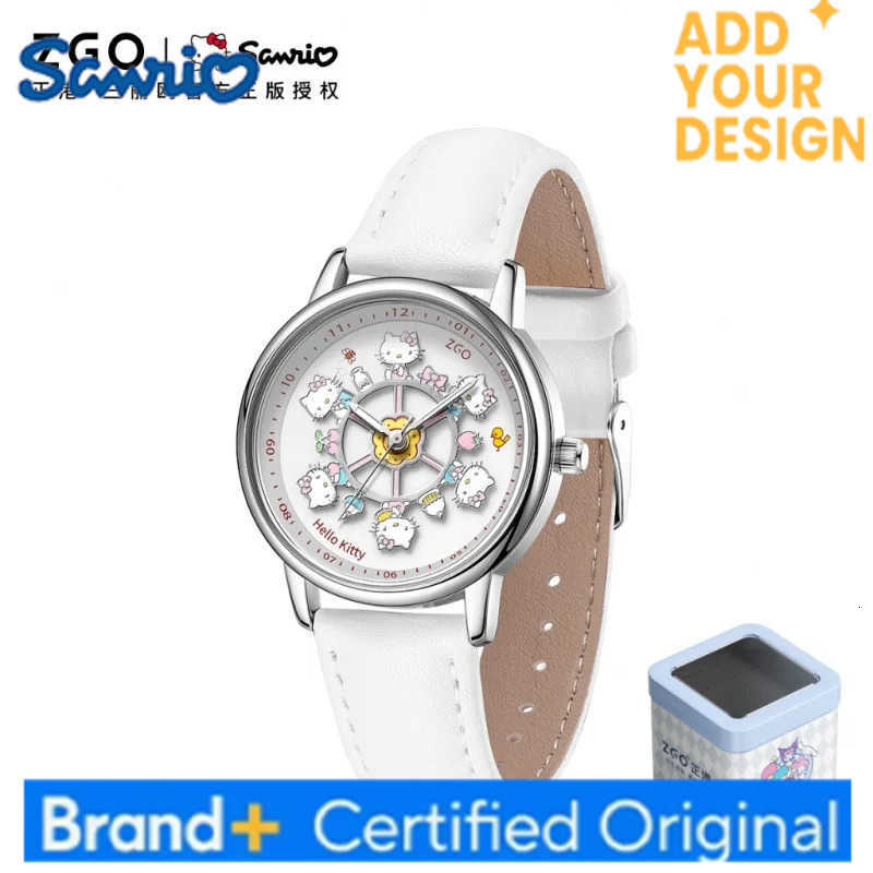 Sanrio X Hello Kitty Watch Clock Fashion Quartz Watch Rotate The Dial Student Waterproof Wristwatch Birthday Gift 2121 H251223