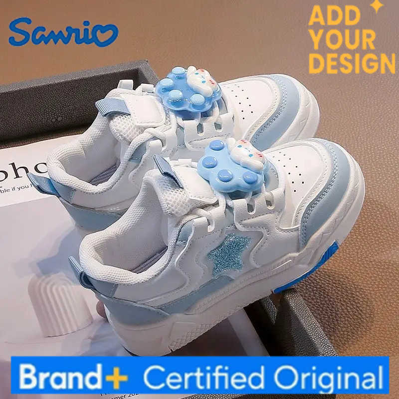 Sanrio Cinnamoroll Anime Kawaii Casual Children Shoes Spring Autumn 2025 Cute Cartoon Pendant Sneakers Gifts for Girls Boys H251223